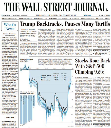 Trump Backtracks, Pauses Many Tariffs | The Wall Street Trump Backtracks, Pauses Many Tariffs | The Wall Street