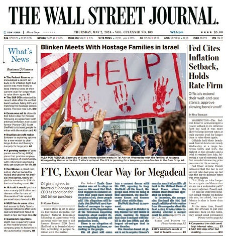 Fed Cites Inflation Setback, Holds Rate Firm | The Wall Street Journal -- Thu., May 02, 2024
