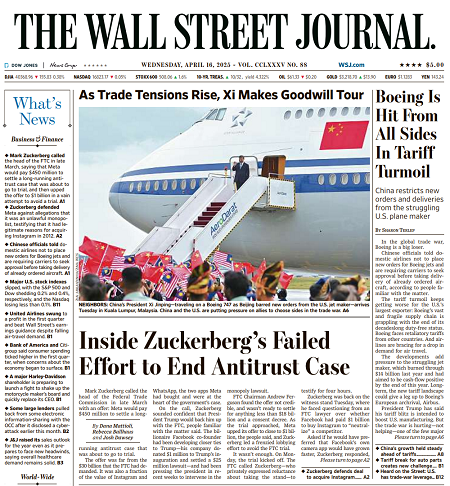 Boeing Is Hit From All Sides In Tariff Turmoil | The Wall Street Journal -- Wed., April 16, 2025