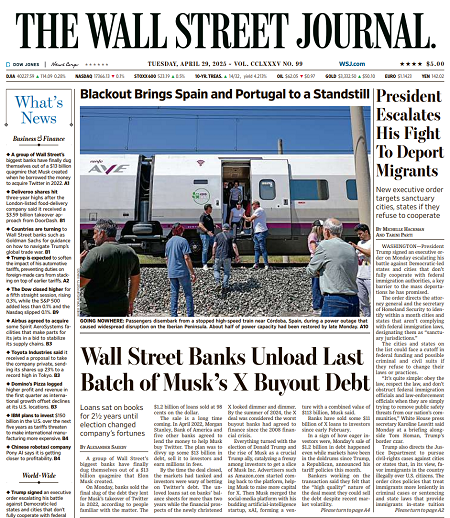 President Escalates His Fight To Deport Migrants | The Wall Street Journal -- Tue., April 29, 2025