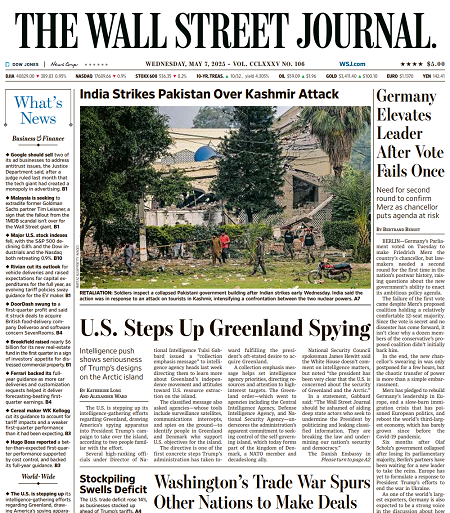 Germany Elevates Leader After Vote Fails Once | The Wall Street Journal -- Wed., May 07, 2025