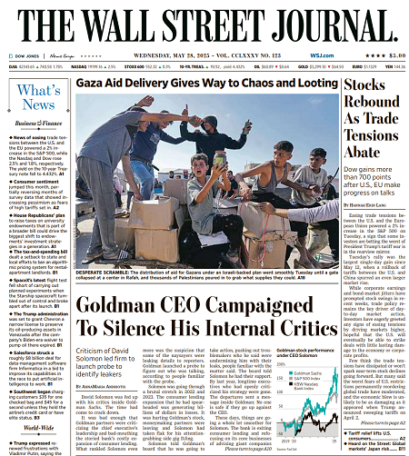 Stocks Rebound As Trade Tensions Abate | The Wall Street Journal -- Wed., May 28, 2025