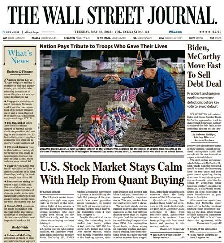 Biden, McCarthy Move Fast To Sell Debt Deal | The Wall Street Journal -- Tue., May 30, 2023