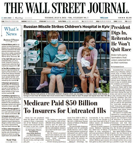 President Digs In, Reiterates He Won’t Quit Race | The Wall Street Journal -- Tue., July 09, 2024