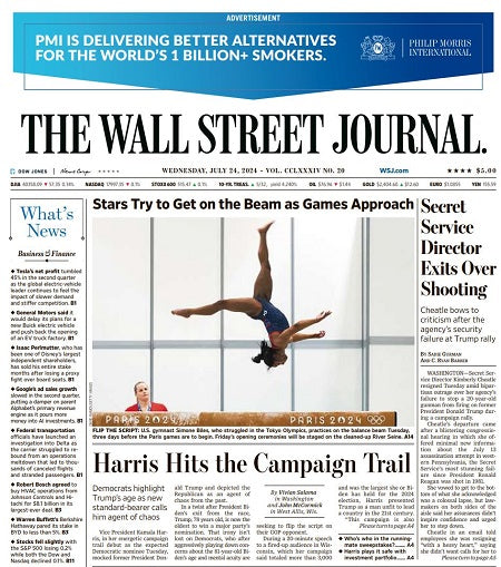 Secret Service Director Exits Over Shooting | The Wall Street Journal -- Wed., July 24, 2024