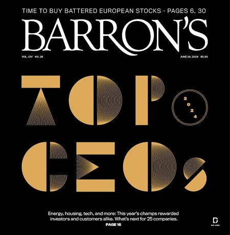 2024 Top CEOs | Barron's, June 24, 2024