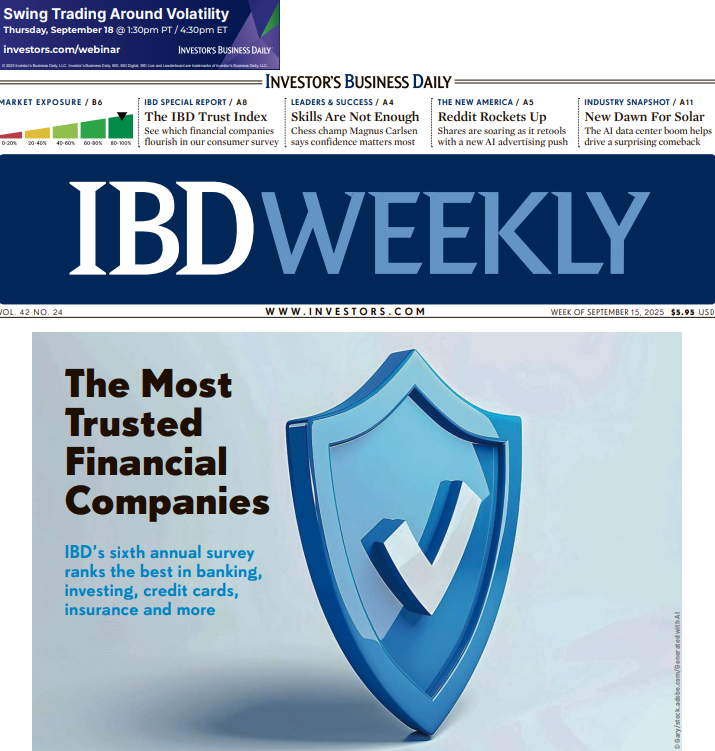 The Most Trusted Financial Companies | IBD Weekly, September 15, 2025