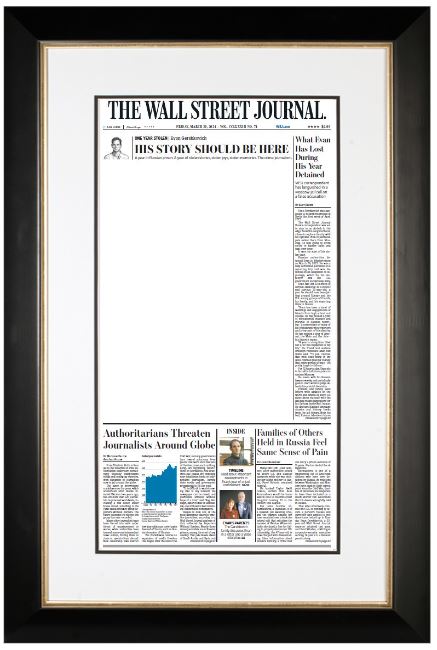 His Story Should Be Here | The Wall Street Journal, Framed Reprint, March 29, 2024