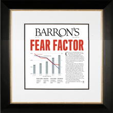 Load image into Gallery viewer, Fear Factor | Barron&#39;s, Framed Reprint, March 2, 2020
