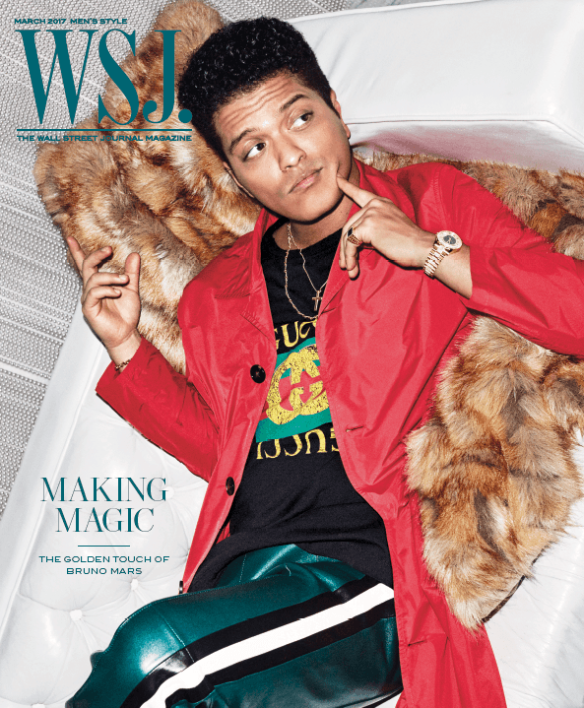 Bruno Mars March 2017 WSJ. Magazine cover - Spring men's fashion