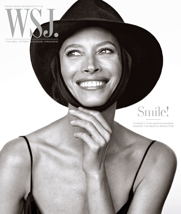 Christy Turlington Burns | WSJ. Magazine cover, March 2016