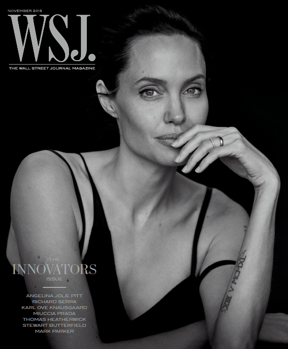 Angelina Jolie Pitt | WSJ. Magazine cover, November 2015
