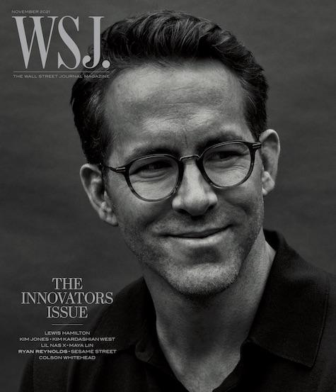 Ryan Reynolds | WSJ. Magazine, November 2021